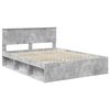 vidaXL Bed Frame Concerte Grey 150 x 200 cm Solid Pine Wood