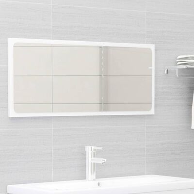 vidaXL Bathroom Furniture Set High Gloss White Engineered Wood