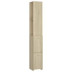 vidaXL Bathroom Cabinet Sonoma Oak 25x26,5x170 cm Engineered Wood