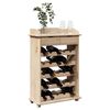 vidaXL Wine Rack Natural 58 x 28 x 90 cm Solid Pine Wood