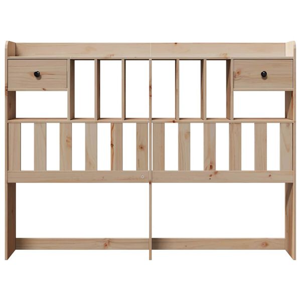 vidaXL Headboard with Storage 160 cm Solid Wood Pine