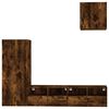 vidaXL 4 Piece TV Wall Units Smoked Oak Engineered Wood