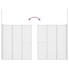 vidaXL Bath Screen Folding Frosted Aluminium