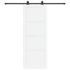 vidaXL Sliding Door White and Black 78 x 211 cm Solid Pine Wood