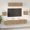 vidaXL TV Cabinet Set Wall-mounted 7 pcs Artisan Oak Engineered Wood