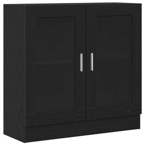 vidaXL Book Cabinet Black Oak 82.5 x 30.5 x 80 cm Engineered Wood