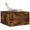 vidaXL Wall-mounted Bedside Cabinet Smoked Oak 35x35x20 cm