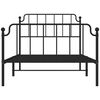 vidaXL Metal Bed Frame without Mattress with Footboard Black 107x203cm