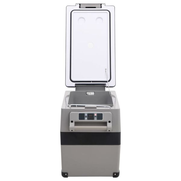 vidaXL Cool Box with Handle Black and Grey 55 L PP & PE