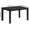 vidaXL Dining Table Black 140x80x76 cm Solid Mango Wood