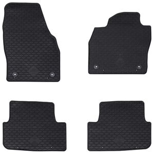 vidaXL Car Mat 4 pcs Black Rubber