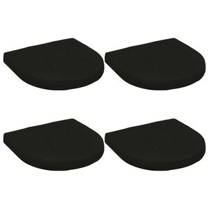 vidaXL 4-Piece Seat Cushions 4 pcs 100% Polyester Black 40 x 40 x 5 cm