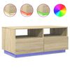 vidaXL Coffee Table with LED Lights Sonoma Oak 90x49x40 cm
