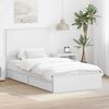 vidaXL Storage Bed with Headboard White 100 x 200 cm Engineered Wood