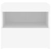 vidaXL Bedside Cabinets with LED Lights 2 pcs White 50x40x45 cm