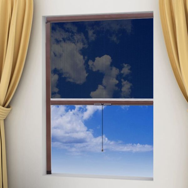 Brown Roll Down Insect Screen for Windows 80 x 170 cm