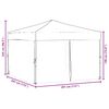 vidaXL Folding Party Tent with Sidewalls Taupe 3x3 m