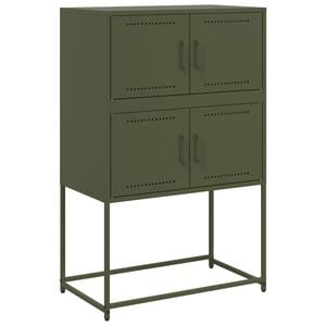 vidaXL Sideboard Olive Green 68,5x38,5x107 cm Steel