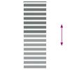 vidaXL Zebra Blind Dark Grey 75x200 cm Fabric Width 70.9 cm Polyester