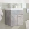 vidaXL 2 Piece Bathroom Furniture Set Concrete Grey Engineered Wood