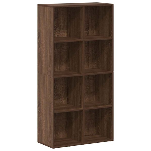 vidaXL Book Cabinet/Sideboard Brown Oak 66x30x130 cm Engineered Wood