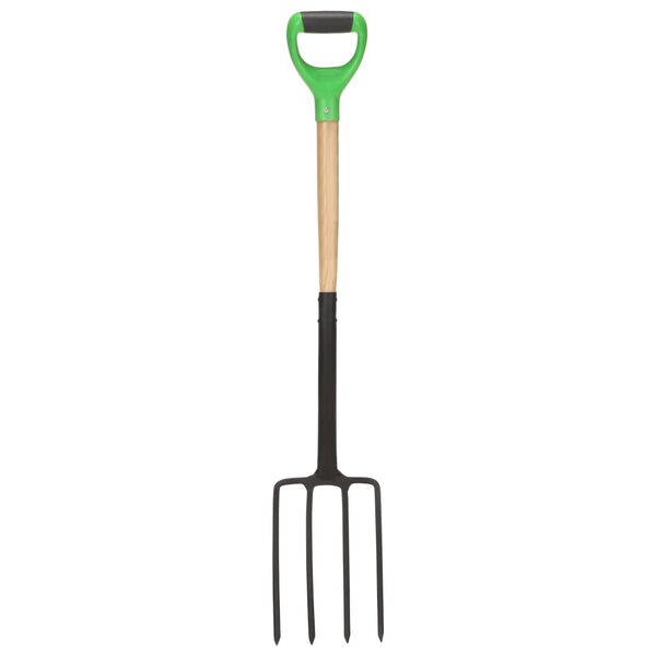 vidaXL 4 Piece Garden Tool Set D Grip Steel and Hardwood