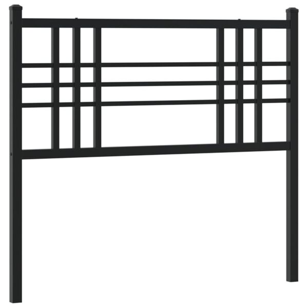 vidaXL Metal Replace Headboard Black 100cm