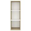 vidaXL Wall-mounted TV Cabinet Sonoma Oak and White 37x37x107 cm Engineered Wood