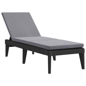 vidaXL Sun Lounger | Anthracite | Polypropylene | Standard size for sun loungers