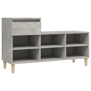 vidaXL Shoe Cabinet Concrete Grey 102x36x60 cm Engineered Wood