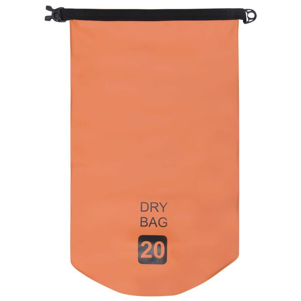vidaXL Dry Bag Orange 20 L PVC