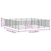 vidaXL 20-Panel Pet Cage with Door Black 35x35 cm Steel