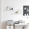 vidaXL Wall Shelf 2 pcs White Marble 60 x 9 x 3 cm Engineered Wood