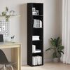 vidaXL Book Cabinet Black Oak 40x30x189 cm Engineered Wood