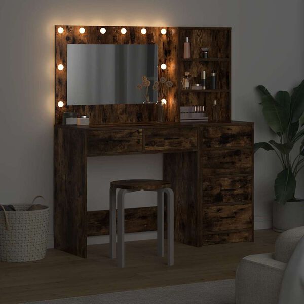 vidaXL Dressing Table Brown 78.5 x 41 x 135 cm Engineered wood