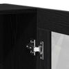 vidaXL Book Cabinet Black Oak 82.5x30.5x115 cm Engineered Wood