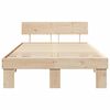 vidaXL Bed Frame with Headboard Natural 120 x 190 cm Solid Pine Wood