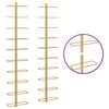 vidaXL Wall-mounted Wine Rack for 10 Bottles 2 pcs Gold Metal