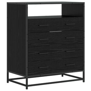 vidaXL Drawer Cabinet 4-Drawer Black oak 70 x 41 x 83.5 cm