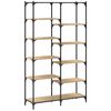vidaXL Bookshelf Sonoma Oak 100x32x170 cm Engineered Wood and Iron