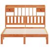vidaXL Bookcase Bed without Mattress Wax Brown 135x190cm Solid Wood Pine
