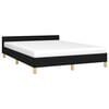 vidaXL Bed Frame without Mattress Black 180x200cm Super King Fabric