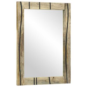 vidaXL Bathroom Mirror with Mirror Brown 70 x 50 x 2.5 cm