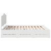 vidaXL Bed Frame with Drawer White 200 x 200 cm Engineer Wood