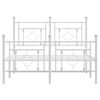 vidaXL Metal Bed Frame without Mattress with Footboard White 120x190cm