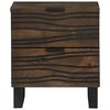 vidaXL Bedside Cabinet Walnut 40 x 33 x 46 cm Solid Acacia wood