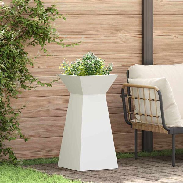 vidaXL Pillar Planter White 35 x 35 x 73 cm