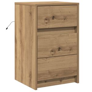 vidaXL Bedside Cabinet Artisan Oak 38 x 34 x 61 cm Engineered wood