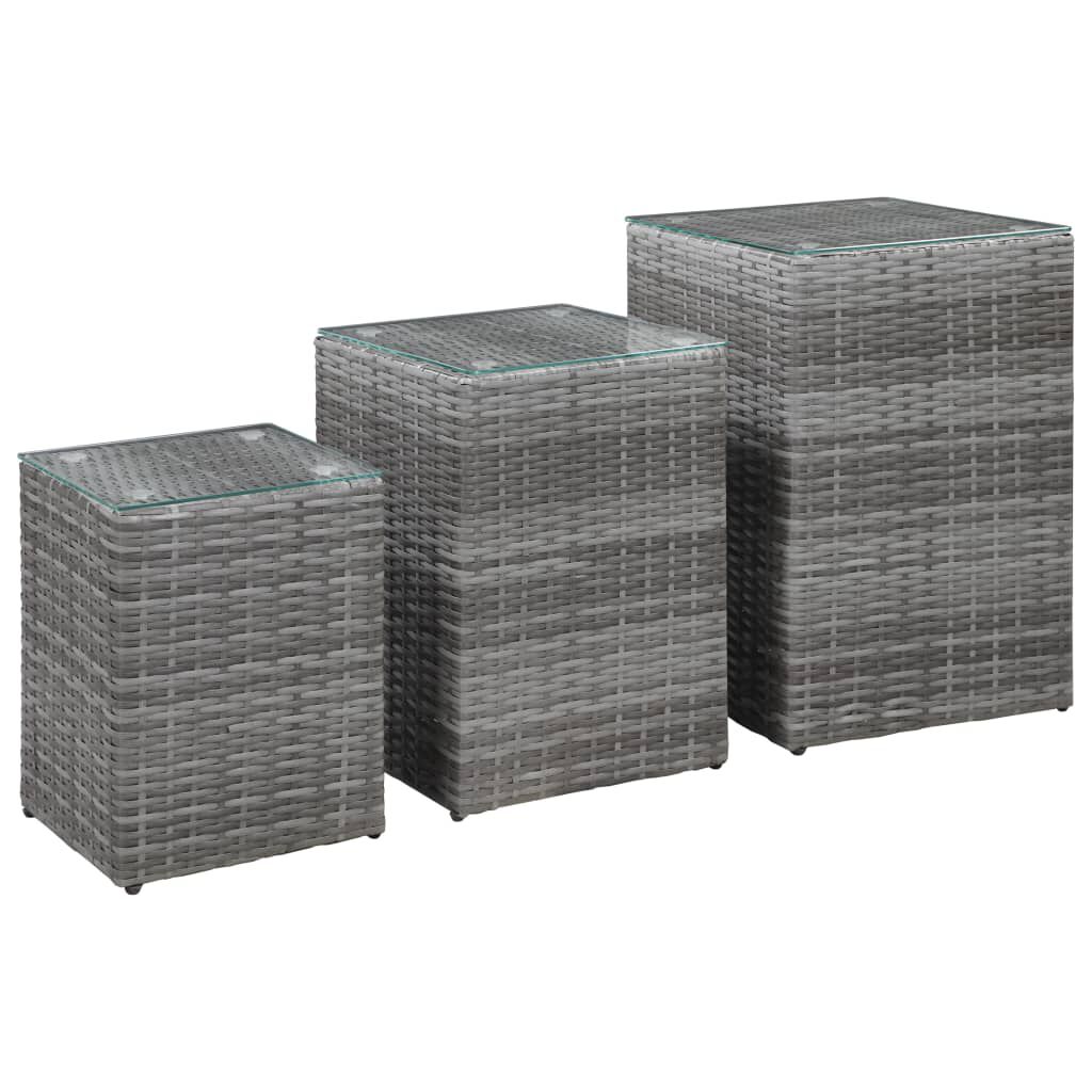 Rattan end tables with glass top discount