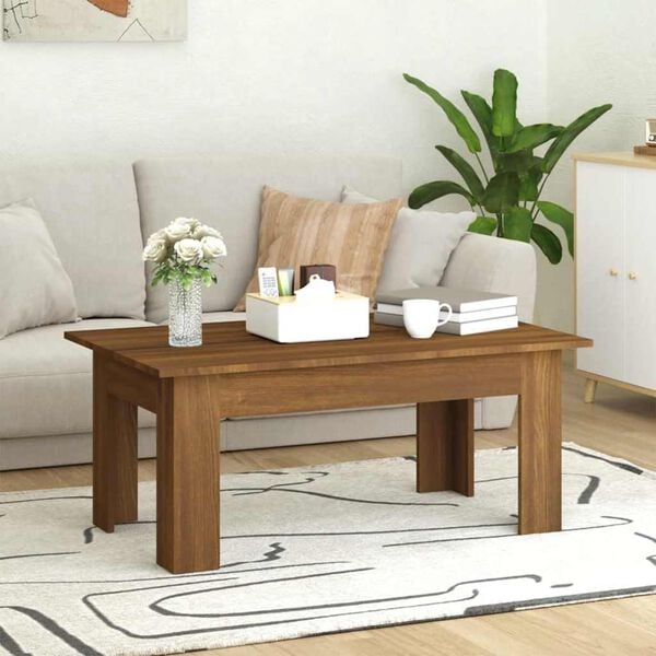 vidaXL Coffee Table Brown Oak 100x60x42 cm Engineered Wood